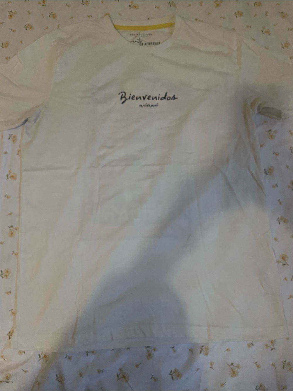 Denim & Flower White 'Bienvenidos' Men’s Short Sleeve Tee